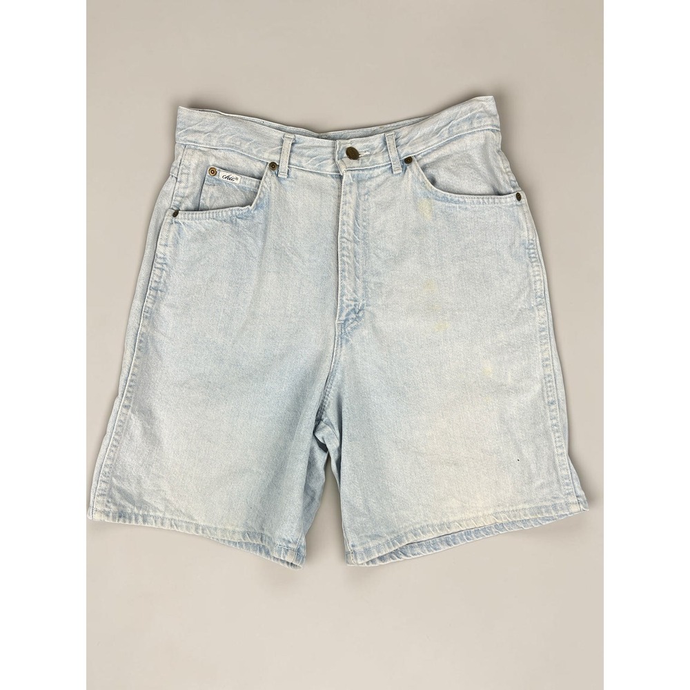 Vintage 80s 90s High Waist Light Wash Chic Jean Shorts Size 12 Light Blue